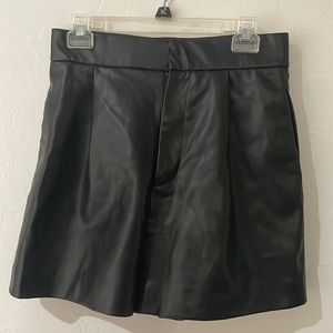Black Zara faux leather shorts